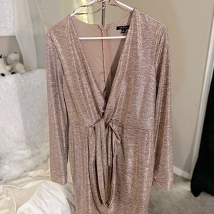 Shimmering pink dress perfect for New Years or something formal